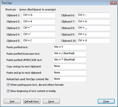 TenClips 3.1 full TenClips full screenshot